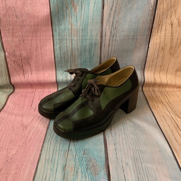 Awesome vintage Westland made in Germany chunky heel oxfords men size 9.5 - Picture 1 of 10